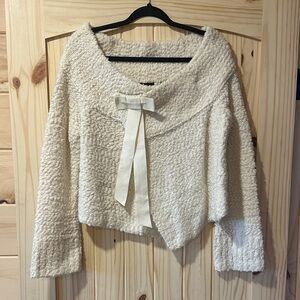 Moda International Cream Off-the-Shoulder Sweater